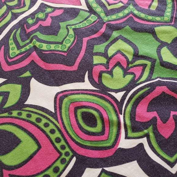 Talbots Petite Large Pink & Green Soft Stretch Top - Picture 4 of 6